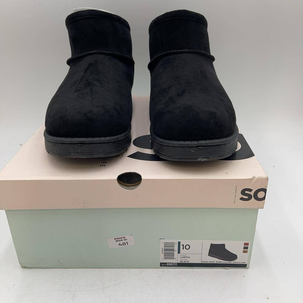 Sonoma Goods For Life Lupita Boots Womens Black Faux Suede Booties New Size 10